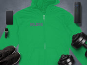 Believe Printed Green Zip-Up Hoodie product type