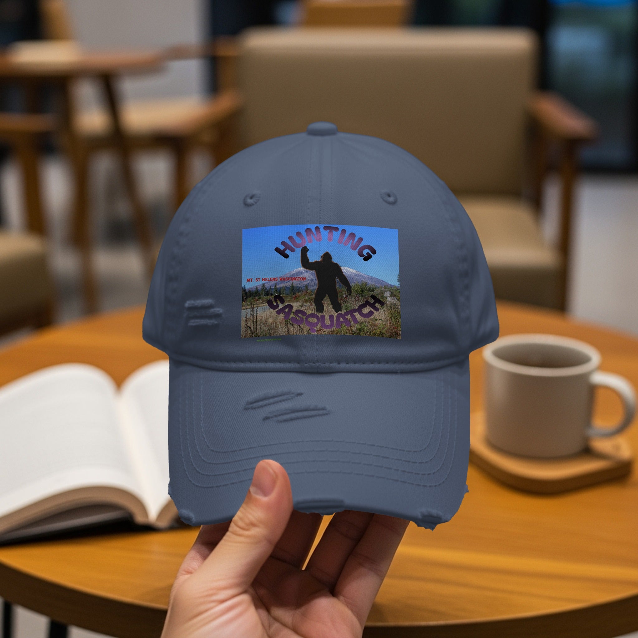 Hunting Sasquatch Distressed Dad Hat product