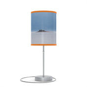 Serene Beach Island Print on Modern Desk Lamp