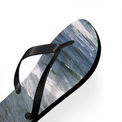 Stylish beach scene printed flip flop foot product