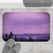 Purple Mountain Landscape Bath Mat product