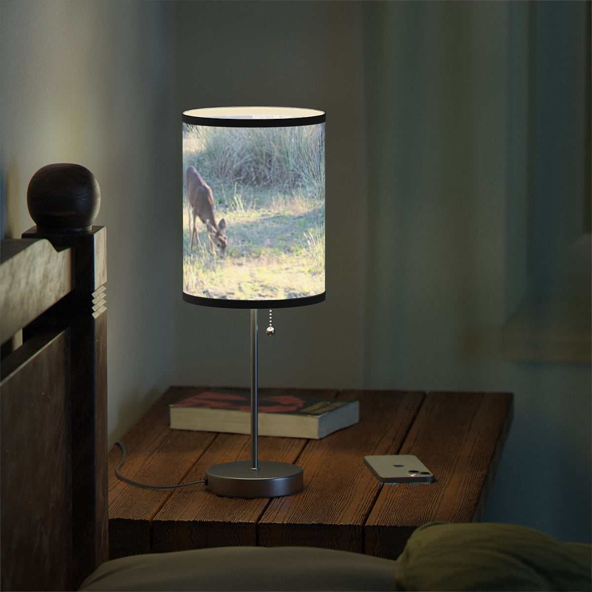 Tranquil Deer Scene Decor Illuminating Table Lamp