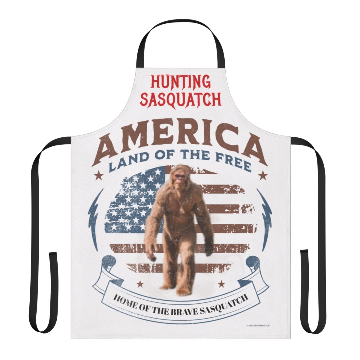 America Land Of The Free Sasquatch Apron