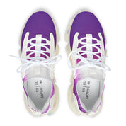 Stylish Purple and White Lace-Up Sneakers