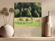 Scenic Green Field and Forest Landscape Poster product type