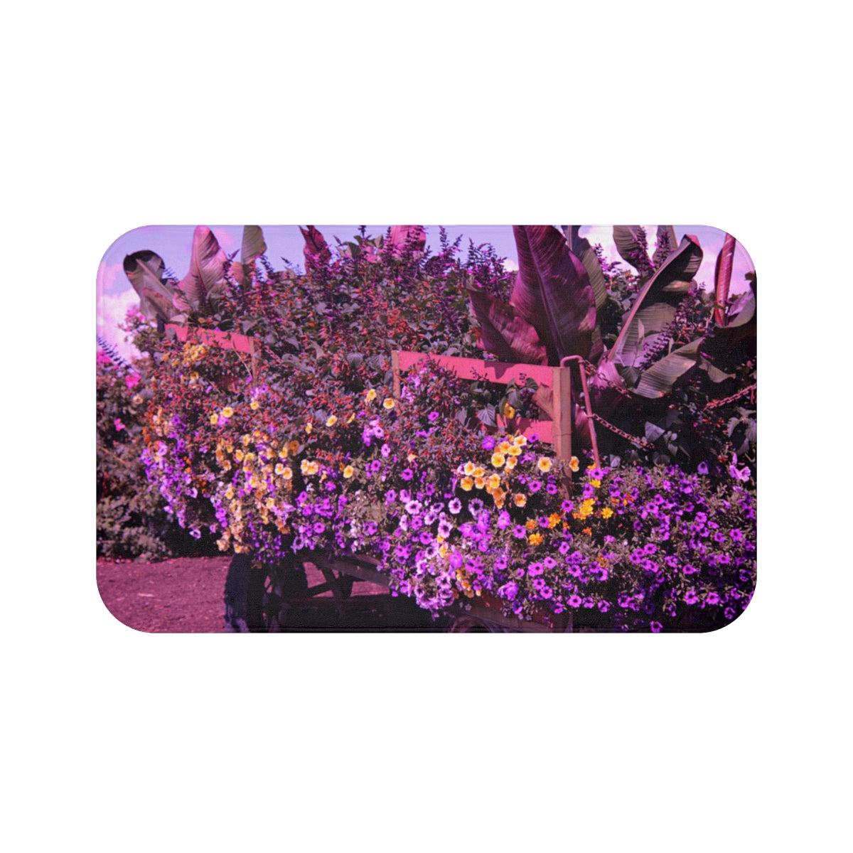 Beautiful Floral Garden Cart Scene Art Print