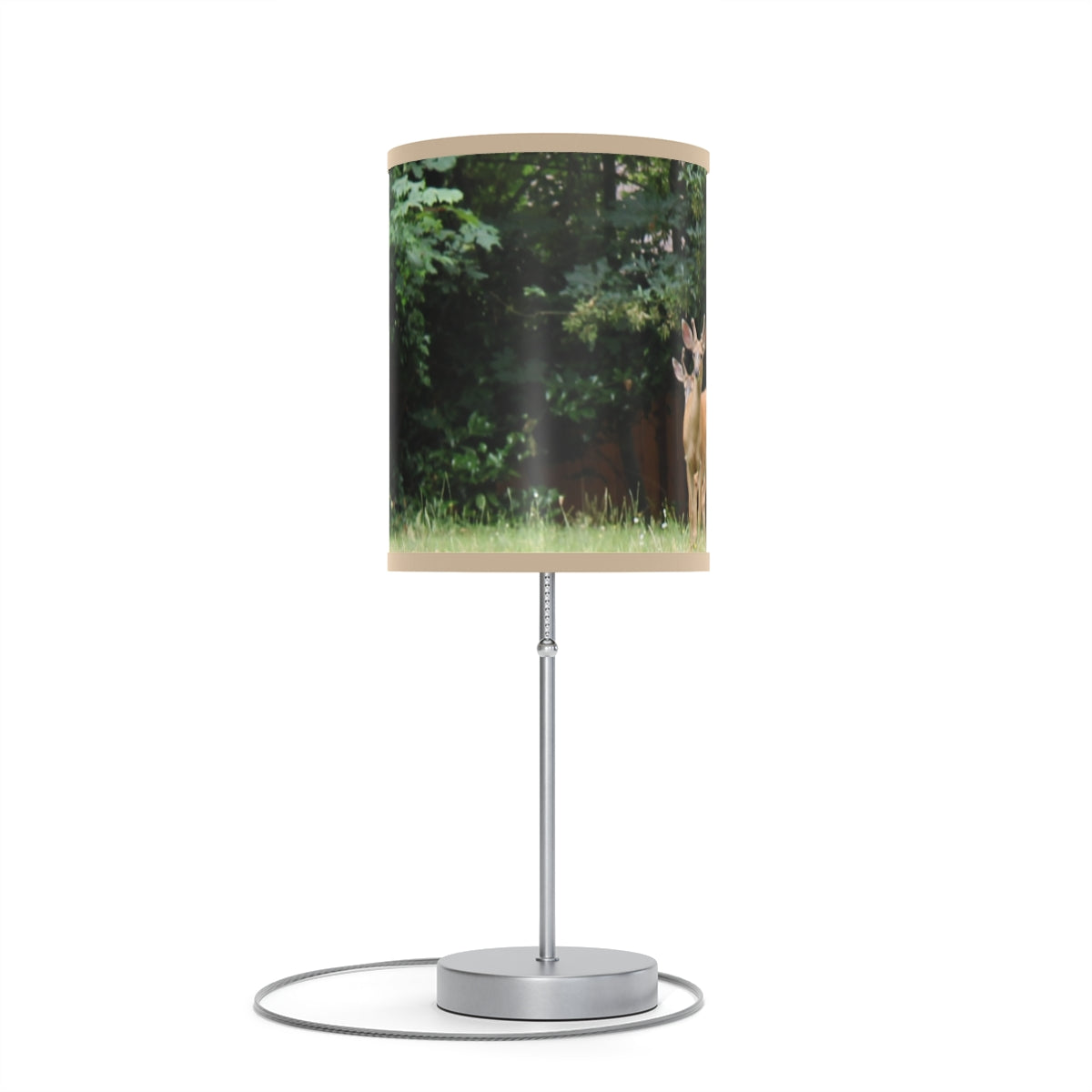 Nature Inspired Deer in Forest Table Lamp