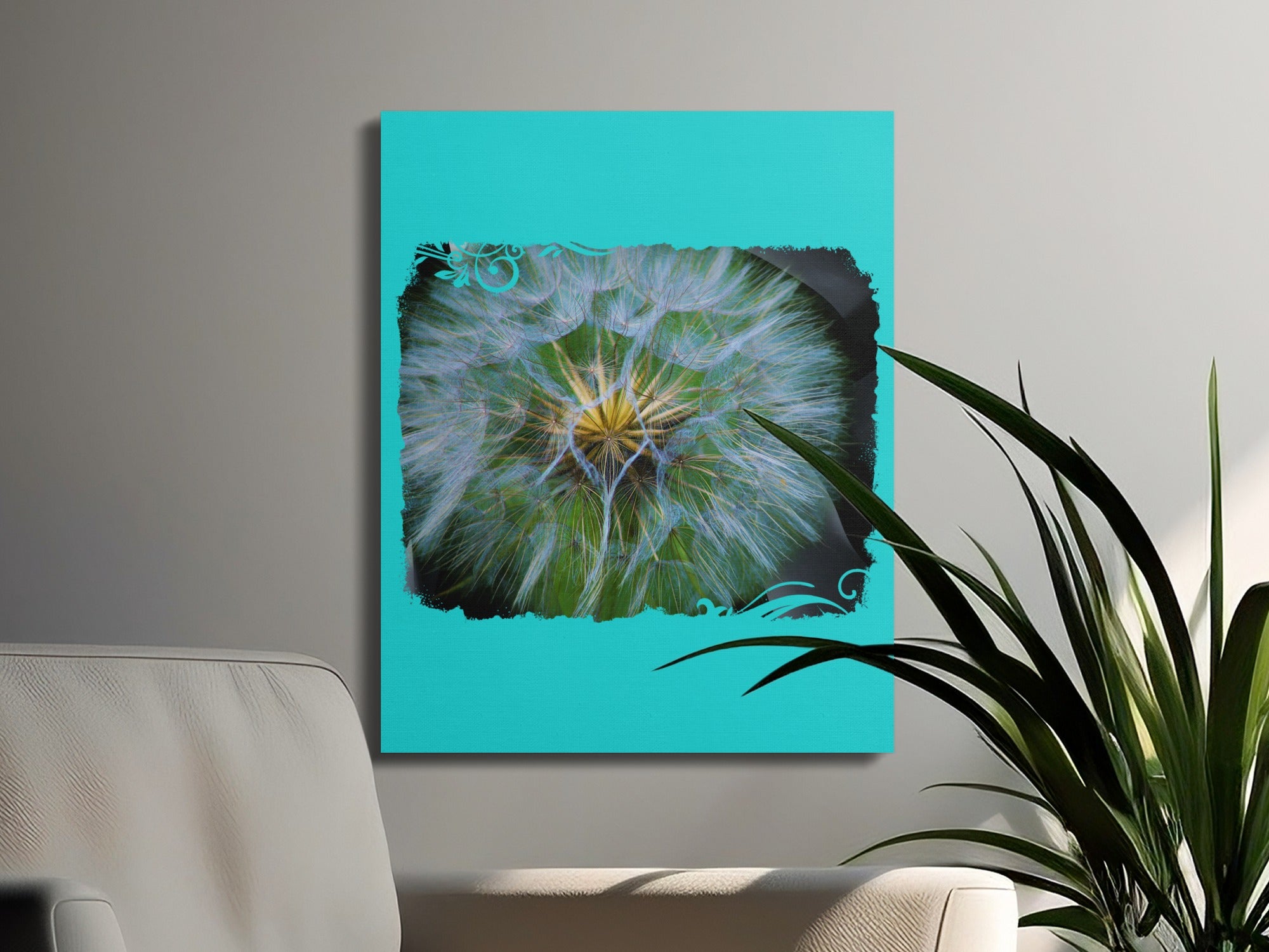 Modern Dandelion Digital Art on Canvas Wall Decor product type