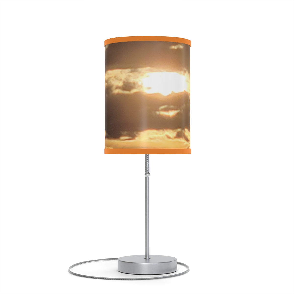 Sunset Sky Print Cylinder Lampshade Table Lamp Decor