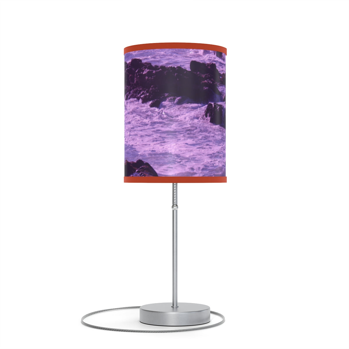 Purple Ocean Waves Design Decorative Light Lamp