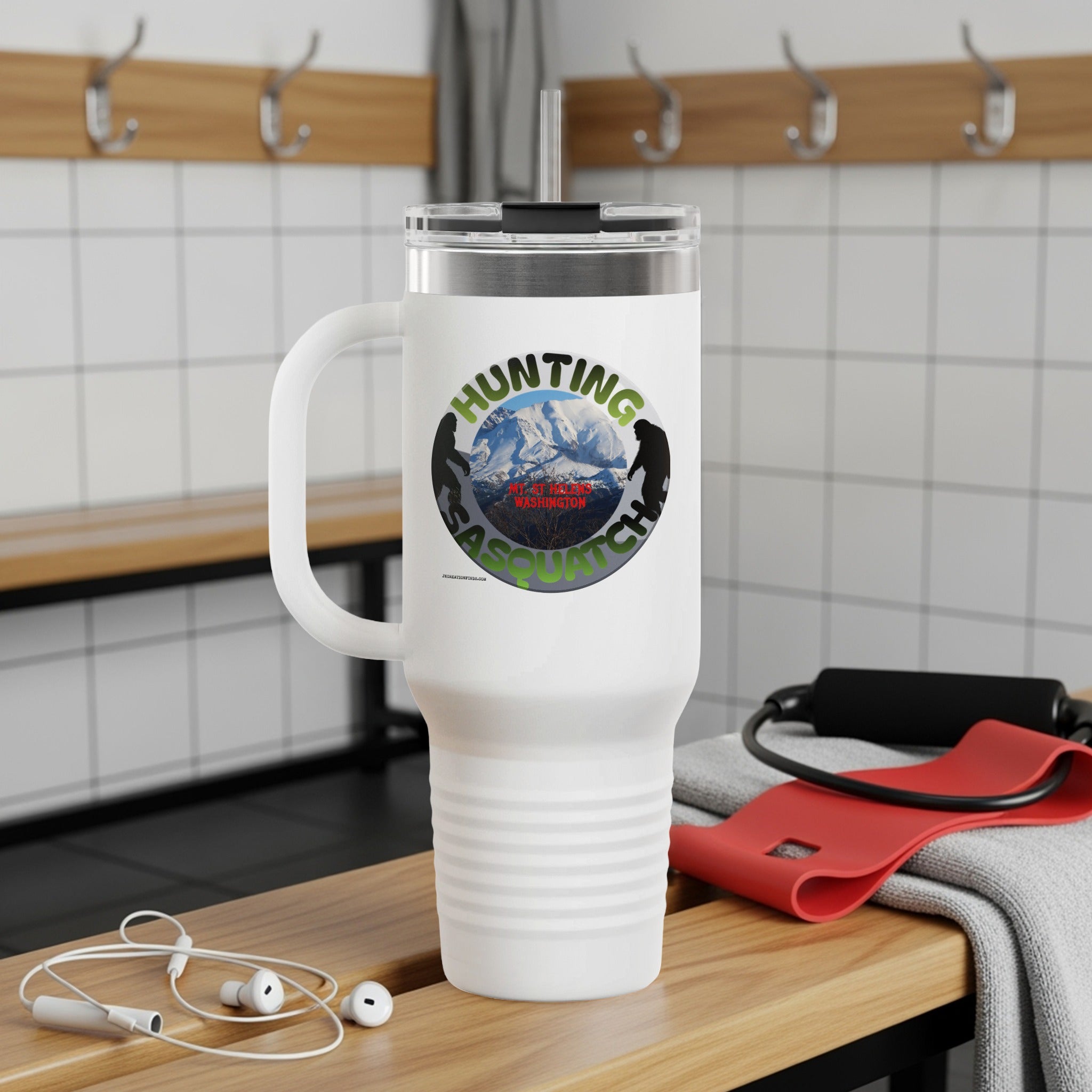 Hunting Sasquatch Travel Mug design product