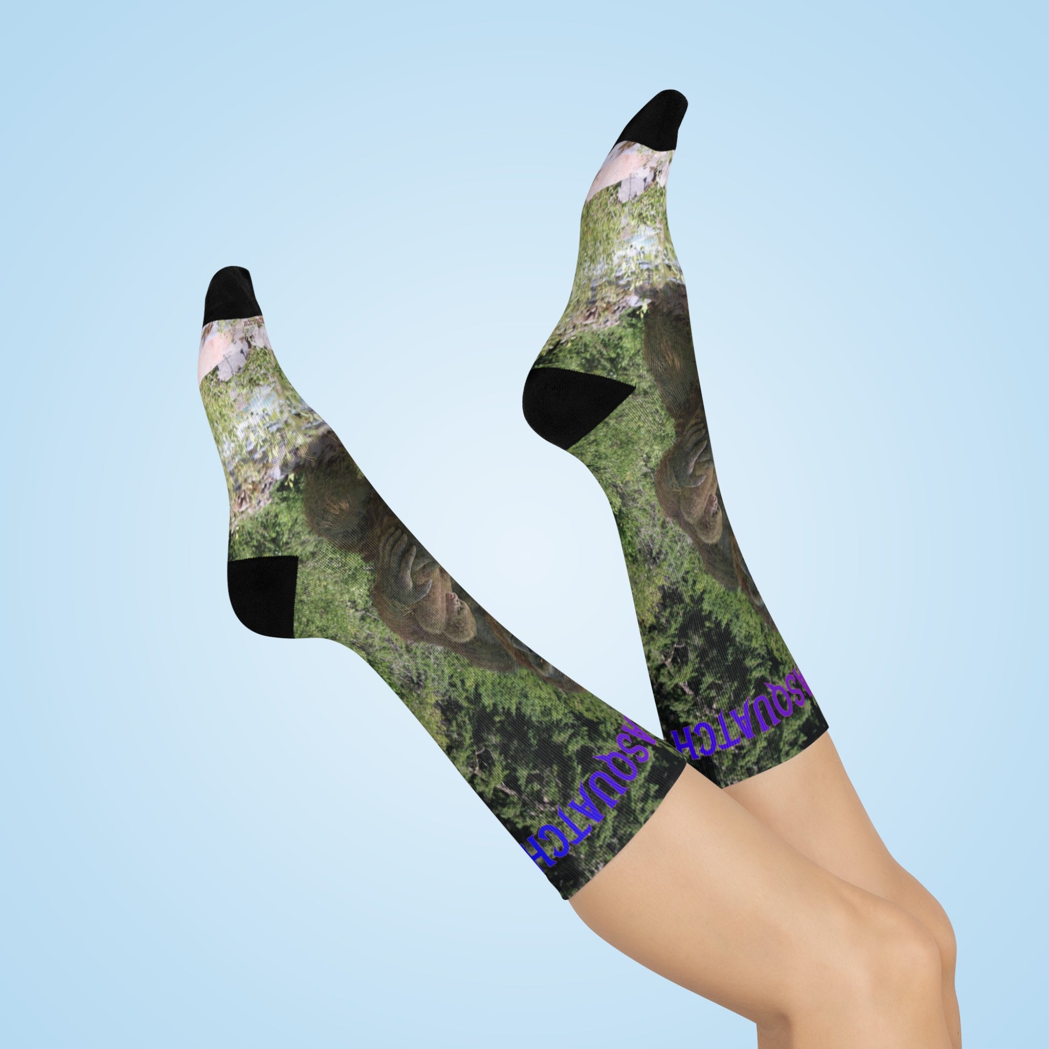 Custom Printed Bigfoot Design Knee-High Socks product