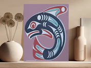 Tribal Art Inspired Salmon Print product type