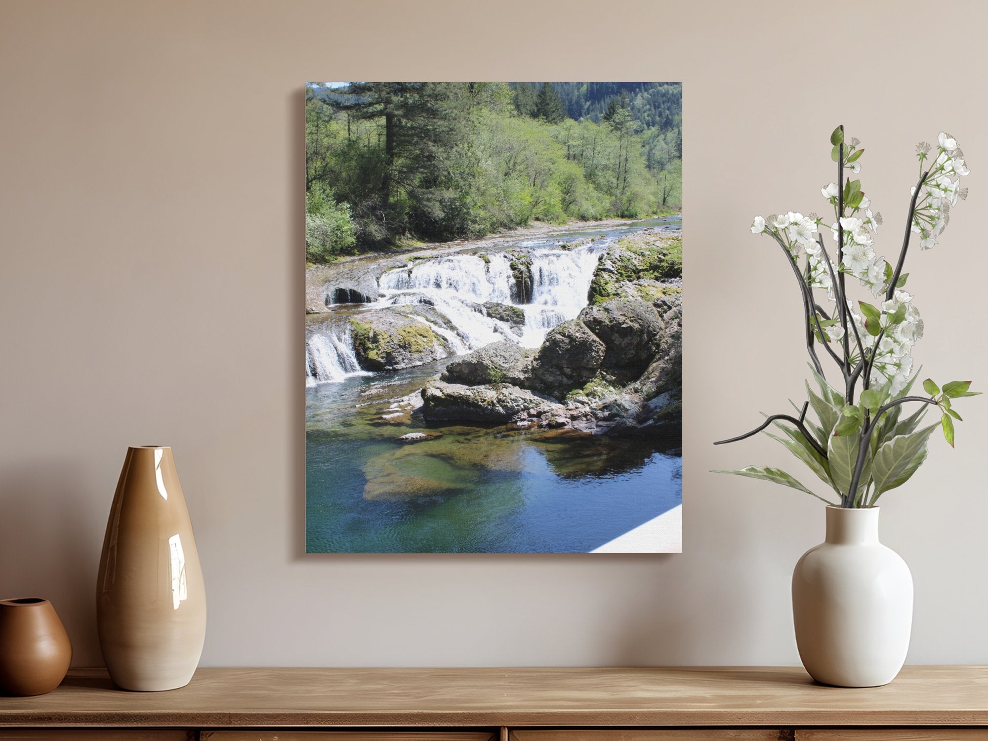 Serene Waterfall Scenic View Wall Art Product