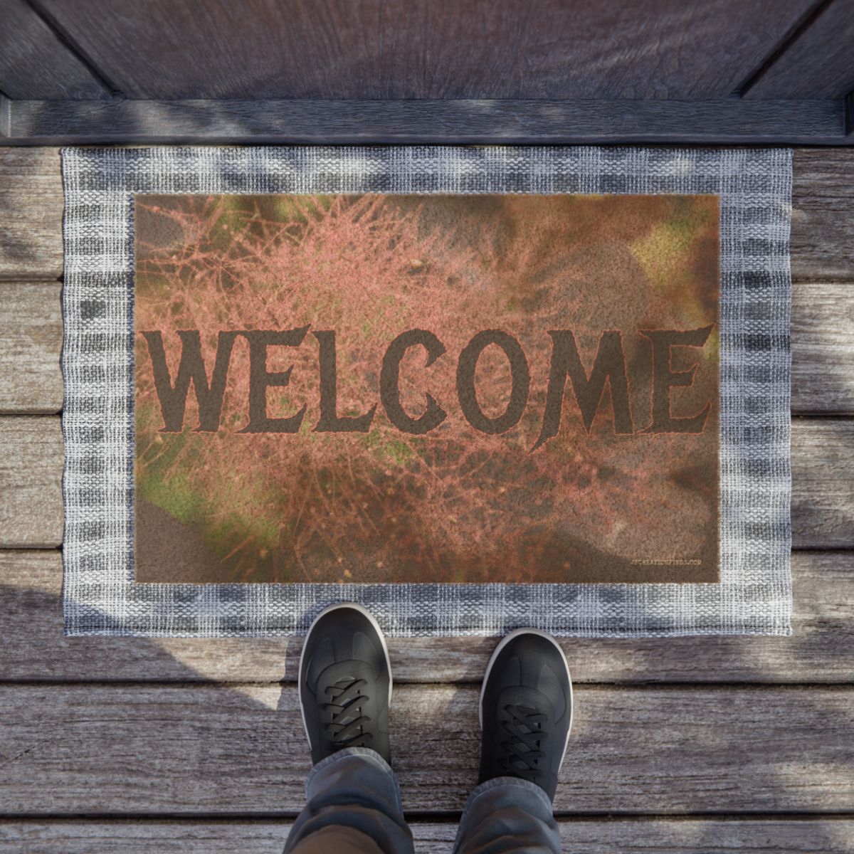 Welcome to Our Home Doormat Non Slip Entrance Rug
