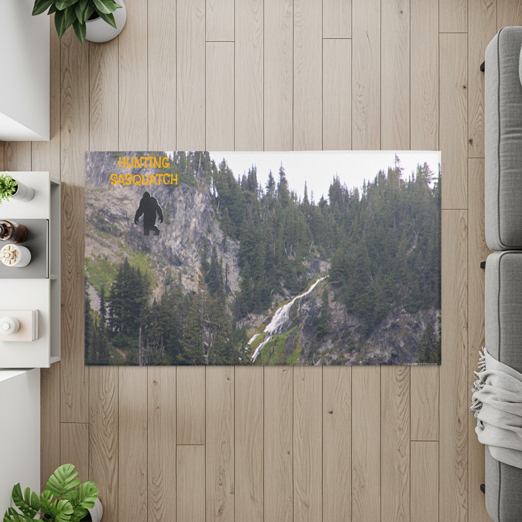 Hunting Sasquatch Rug for Living Room Decor product type
