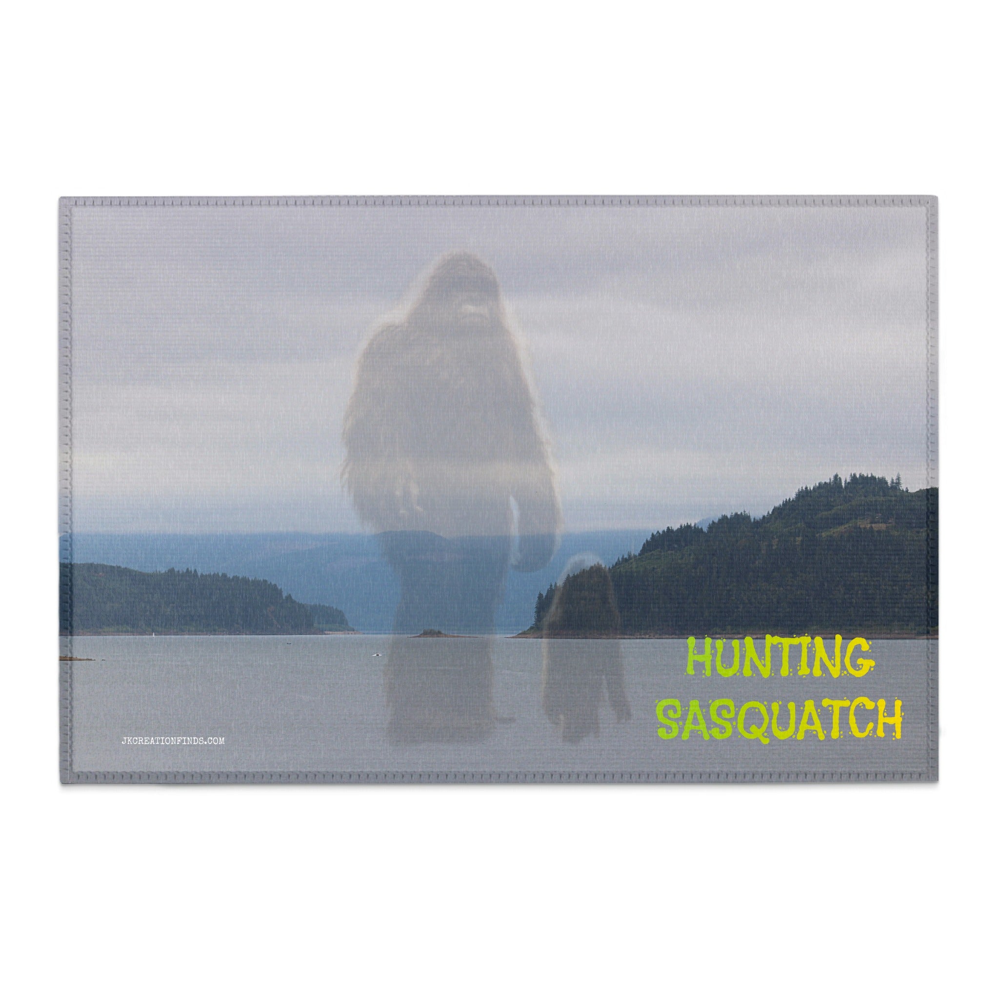 Hunting Sasquatch Scenic Design Area Rug Product