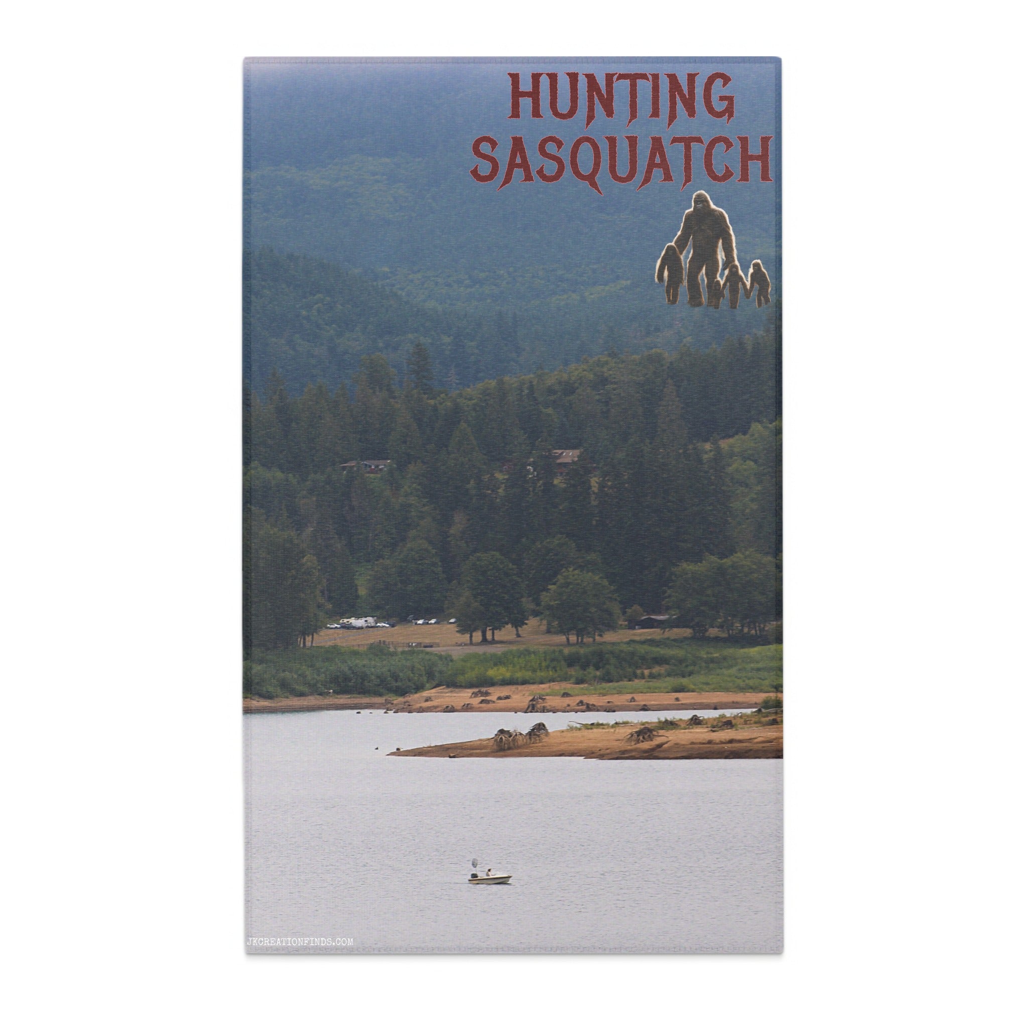 Hunting Sasquatch Lake Scene Canvas Print product