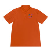 Bold Orange Polo Shirt with Unique Embroidered Design