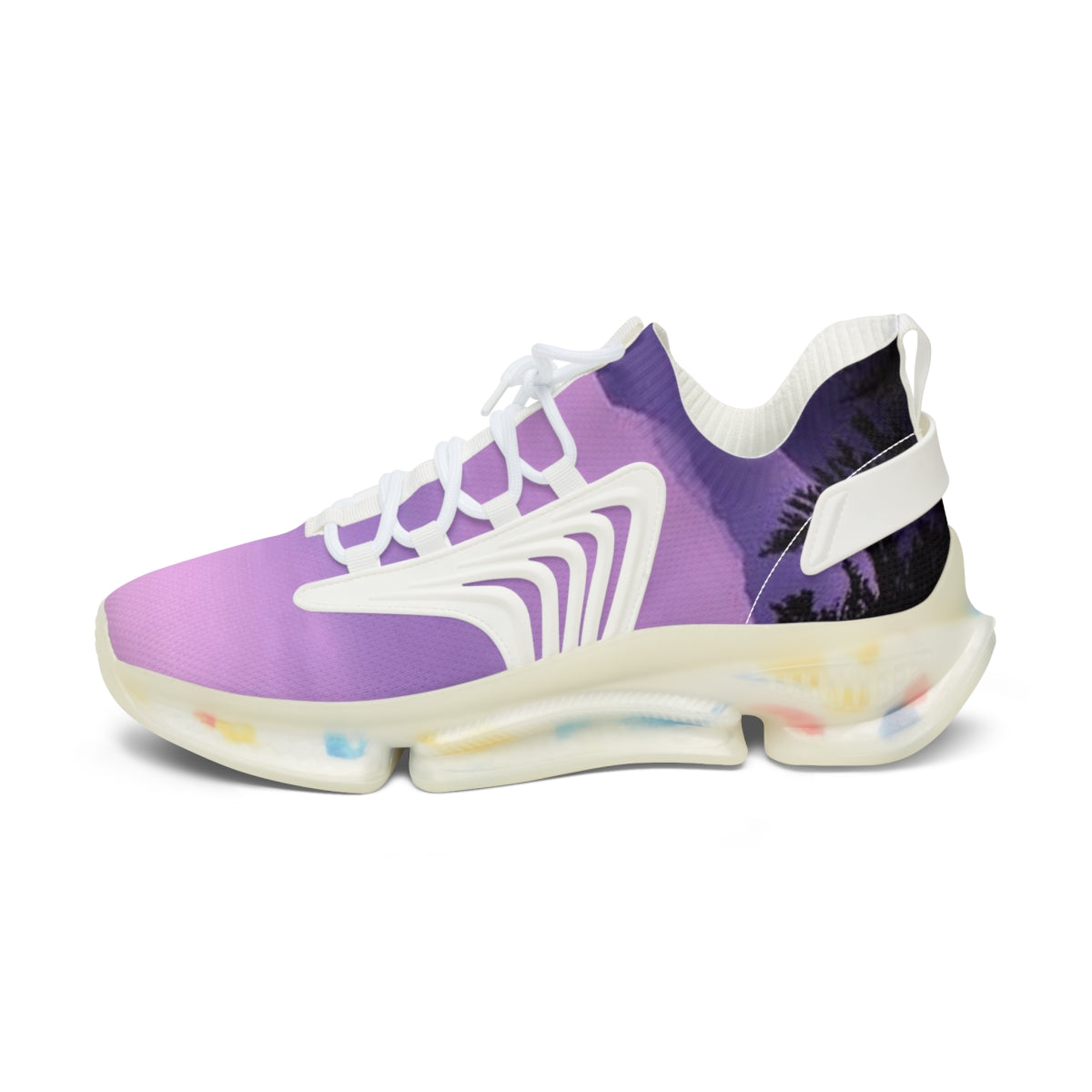 Stylish Purple Gradient Athletic Sneakers