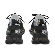 Stylish Forest Design Black and White Sneakers