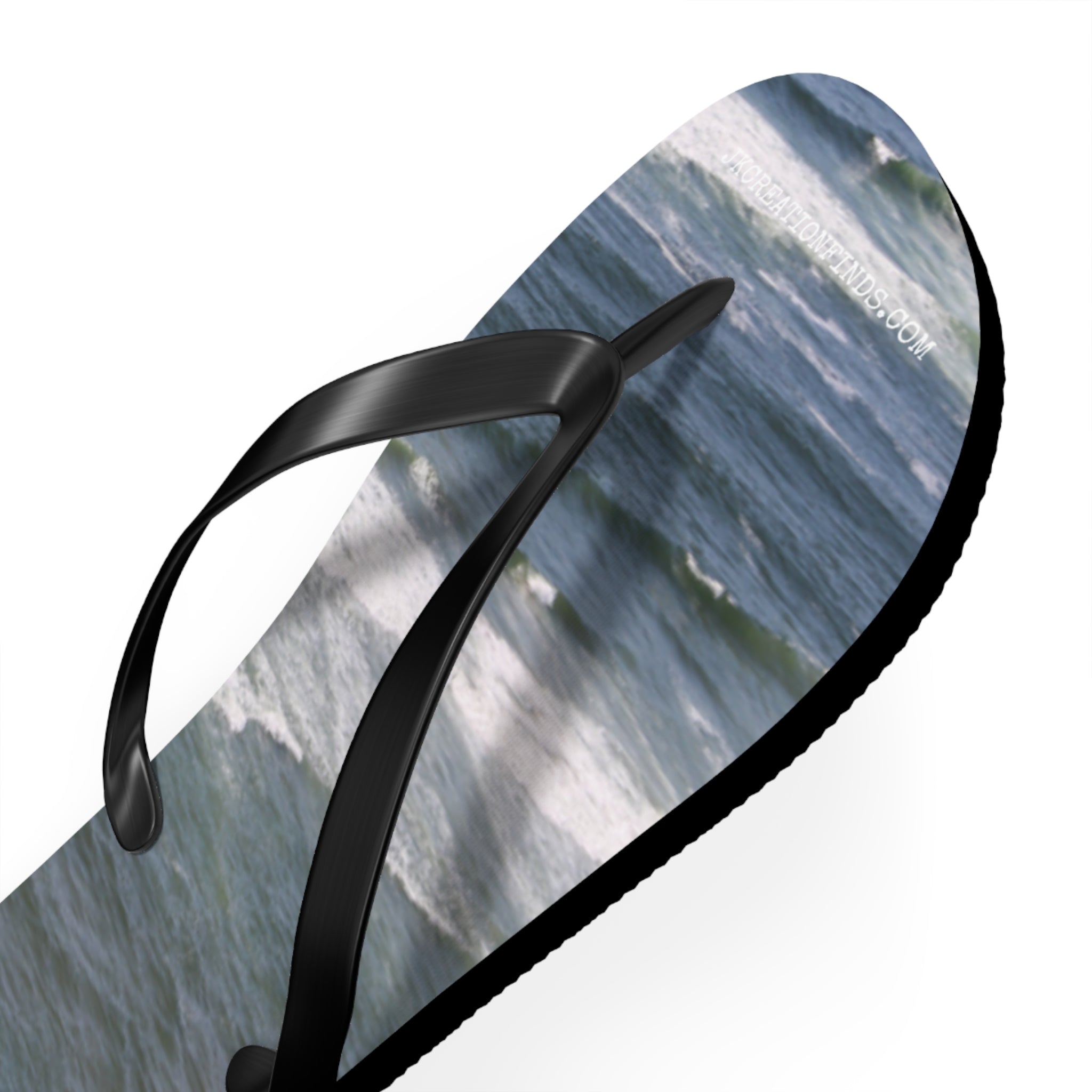 Ocean Waves Print Flip Flops Beach Sandals product