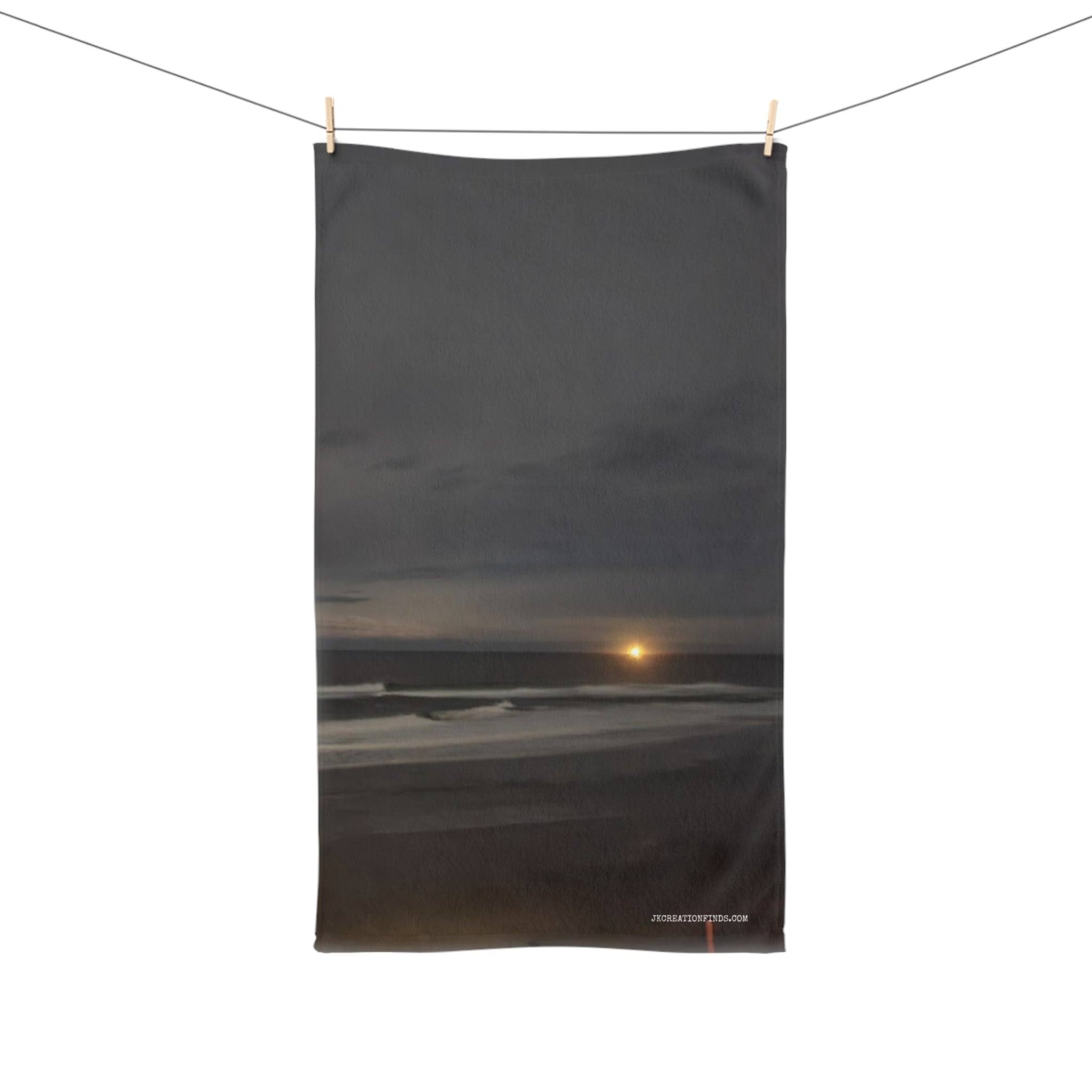 Ocean Sunset Scene Dark Artistic Blanket product