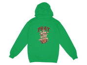 Green Hoodie with Pray Design on the Back product type