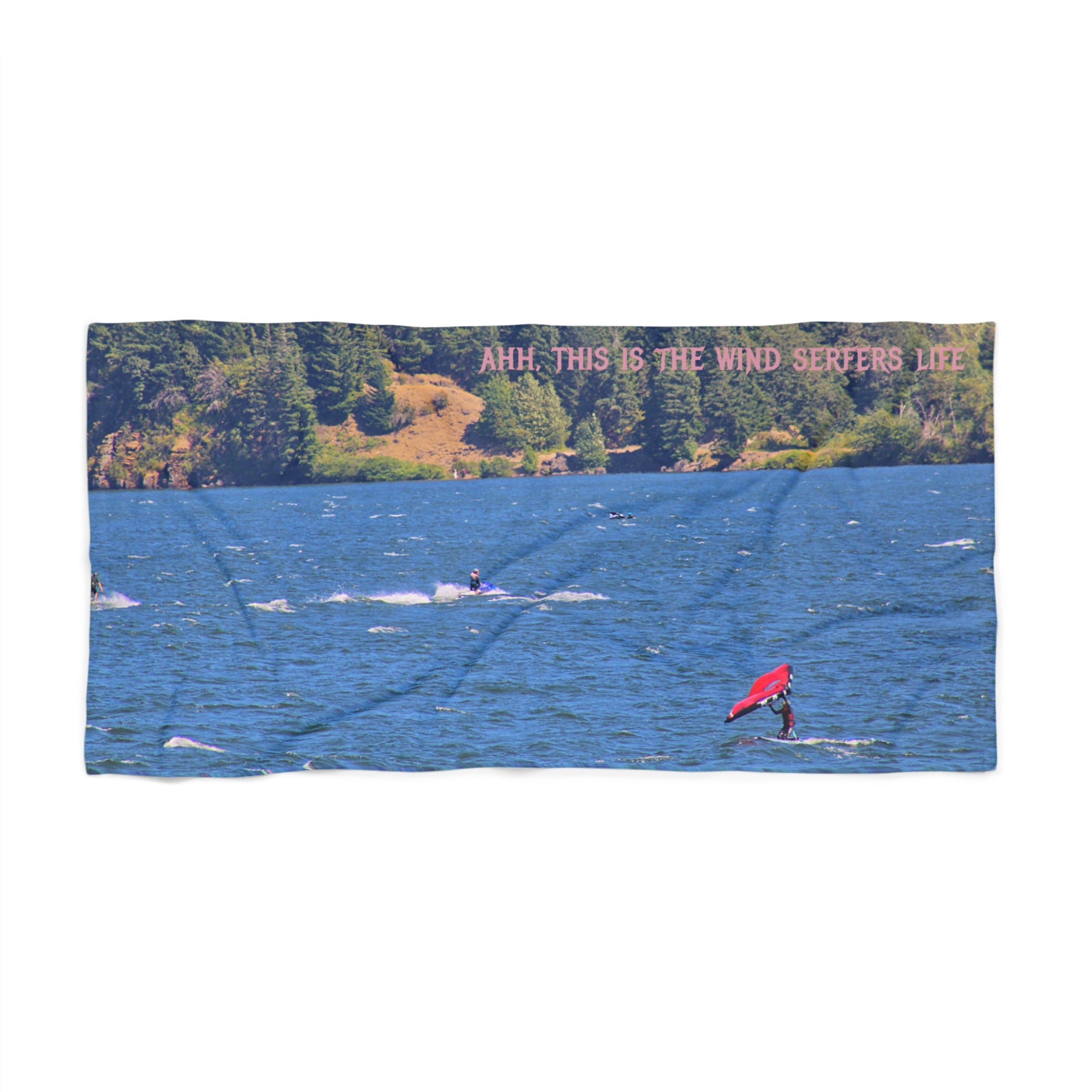 Scenic Lake View Towel Ahh This Is The Wind Surfers product