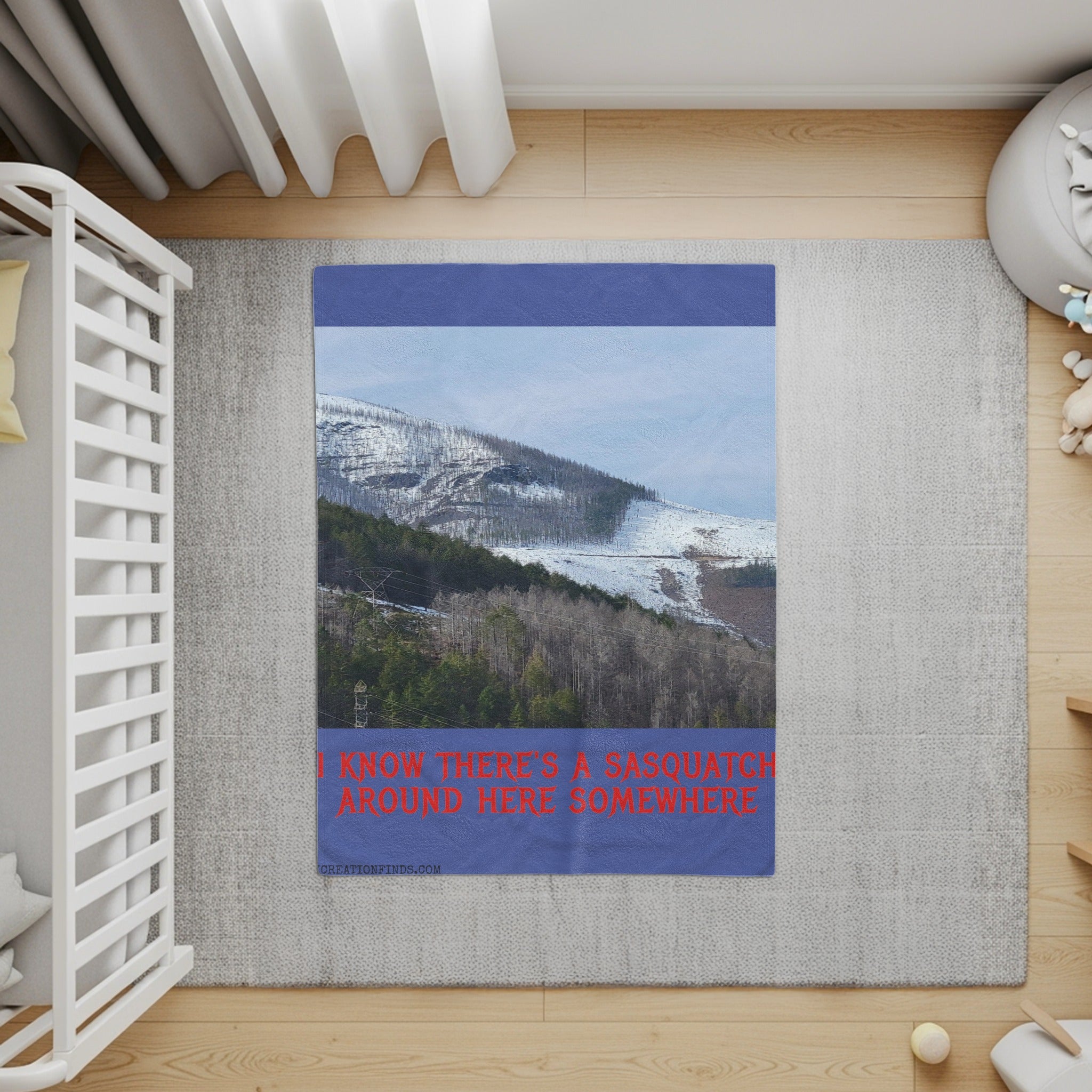 Coastal Mountain Sasquatch Theme Throw Blanket product