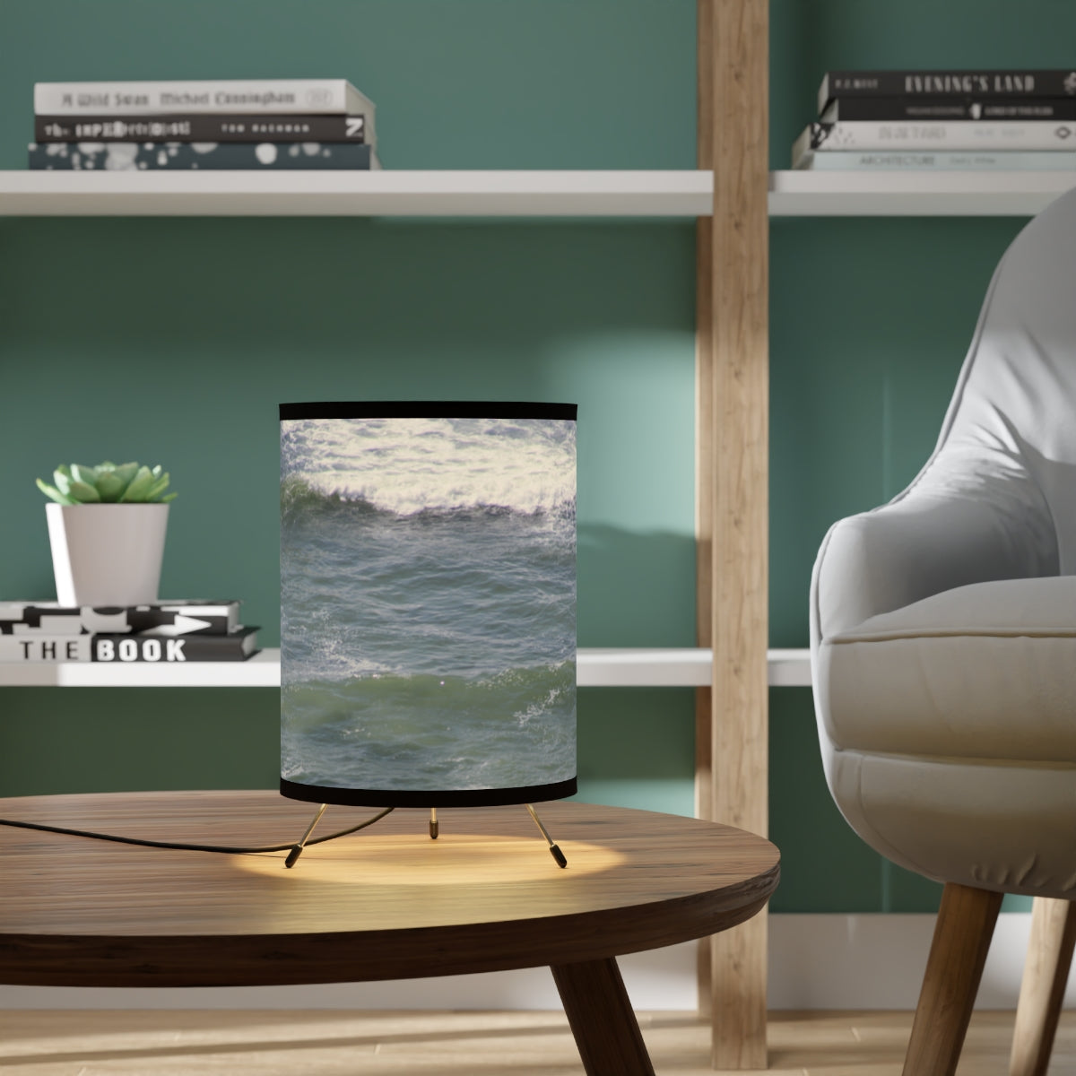 Ocean Waves Print Modern Decorative Lamp Product