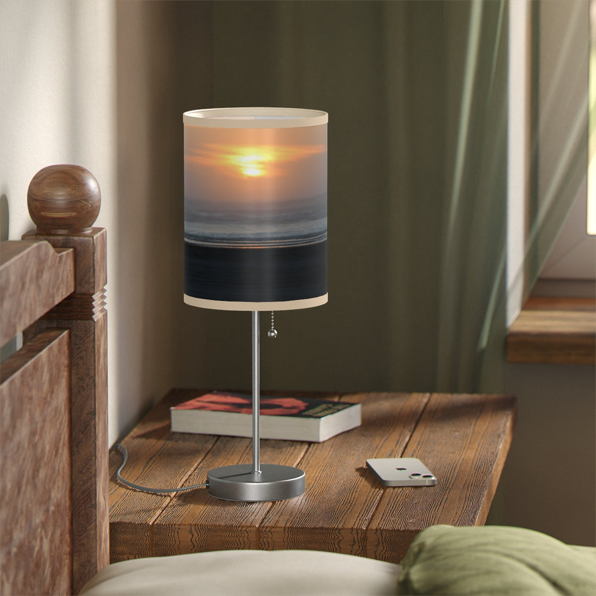 Beautiful Sunset Picture Bedside Table Lamp