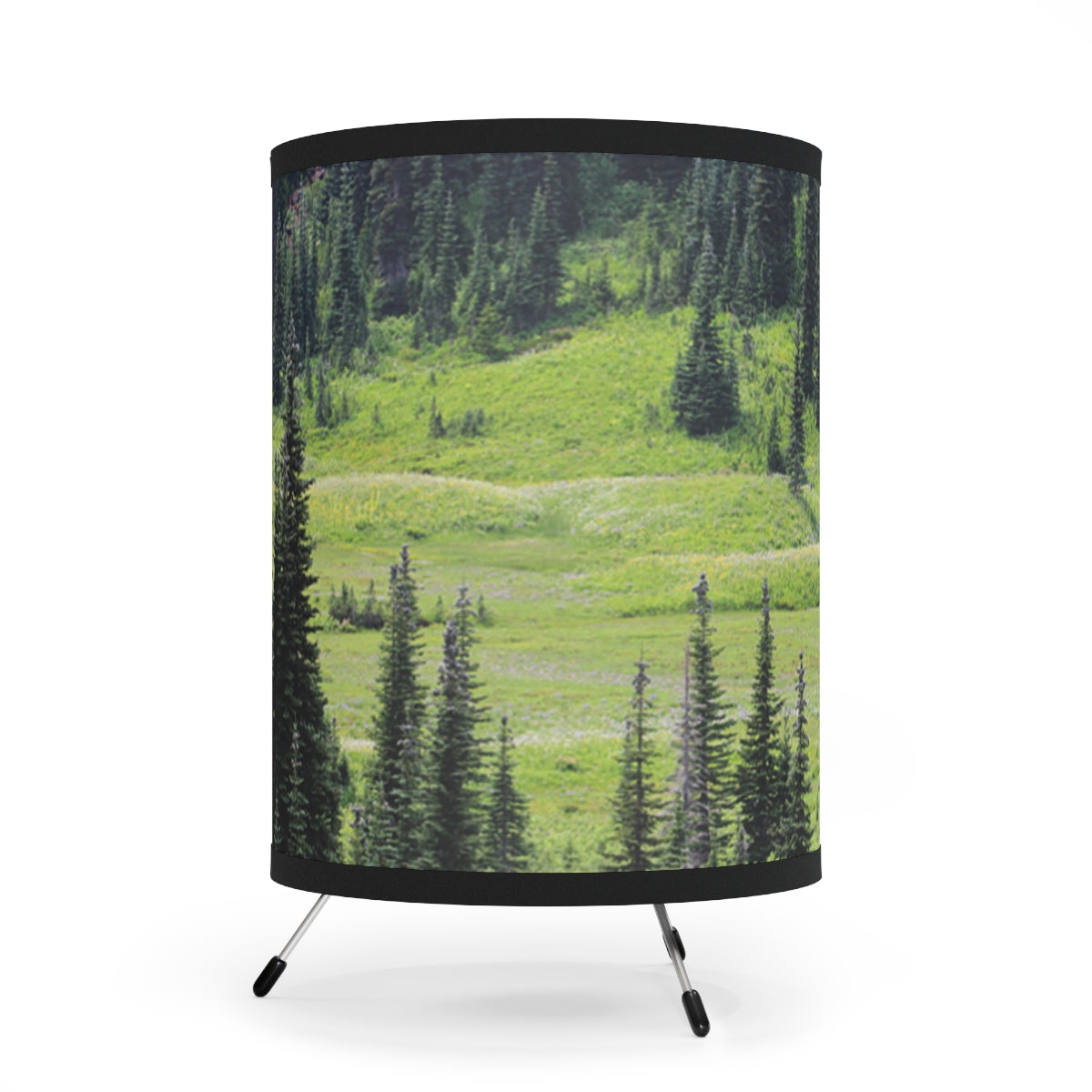 Vibrant Forest Landscape Print Room Divider