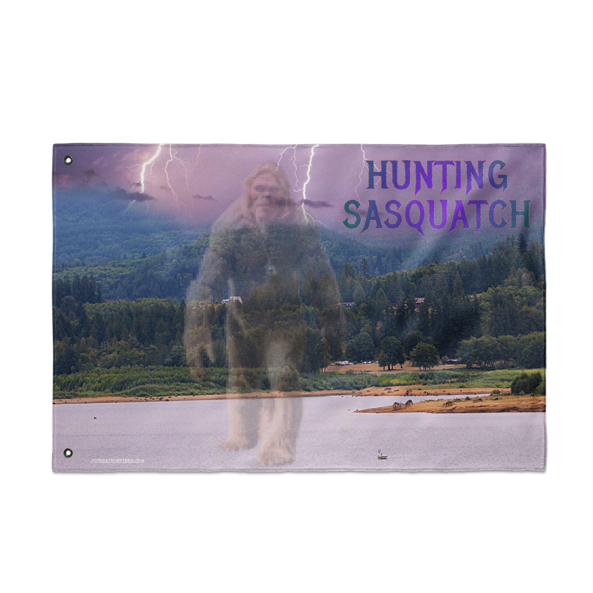 Hunting Sasquatch Unique Scene Flag product