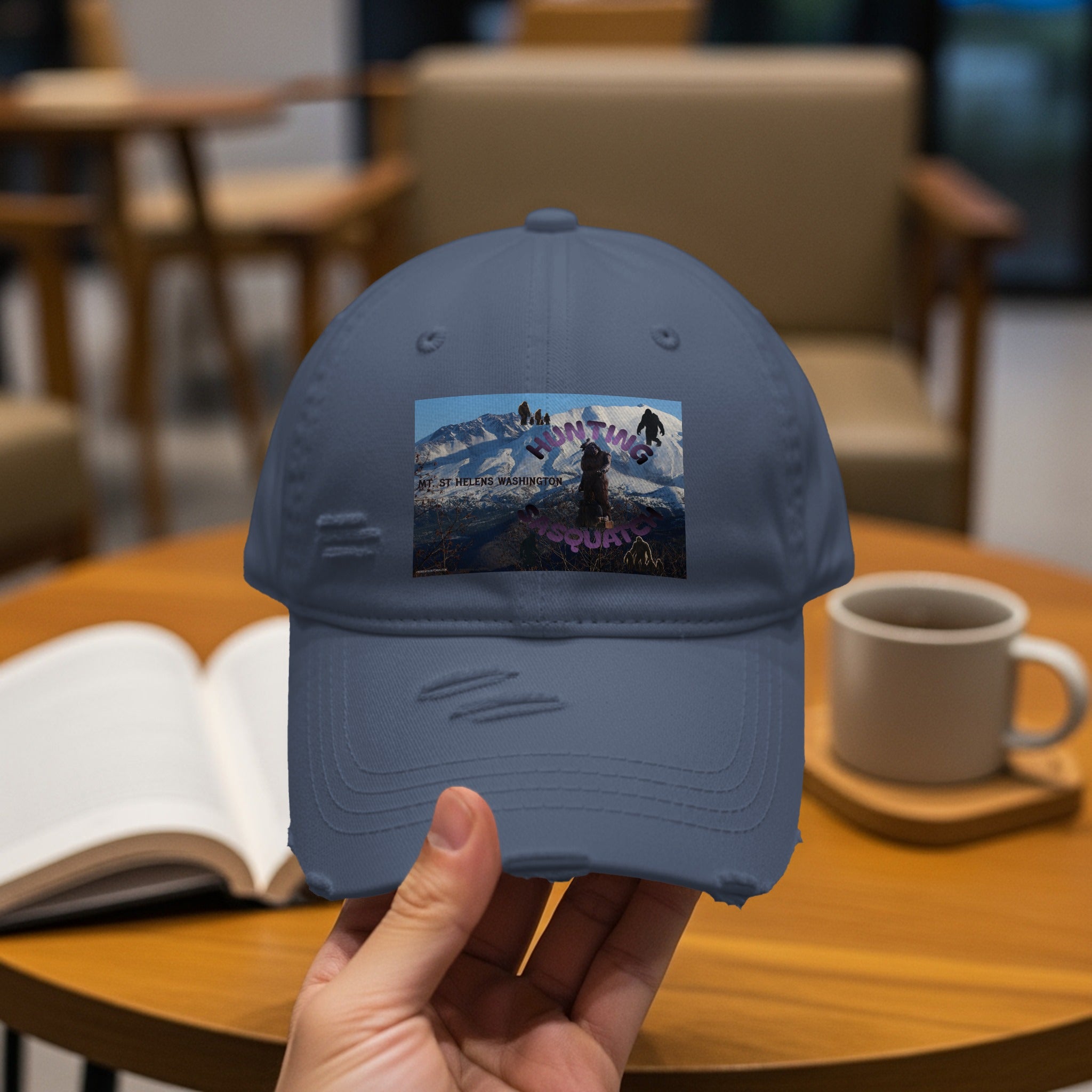 Adventure Awaits Printed Mountains Trucker Cap product
