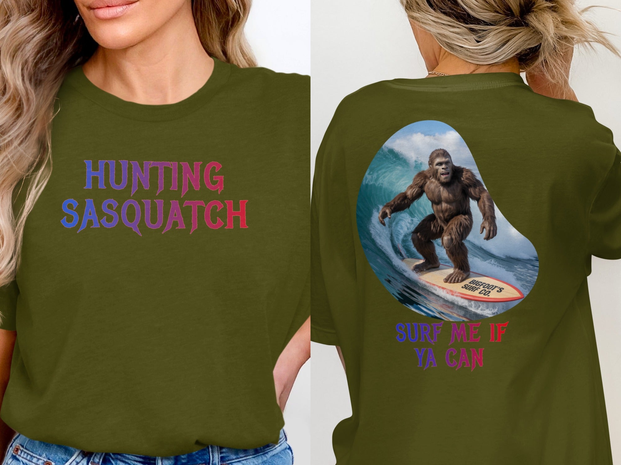 Hunting Sasquatch Surf Me If Ya Can Shirt product