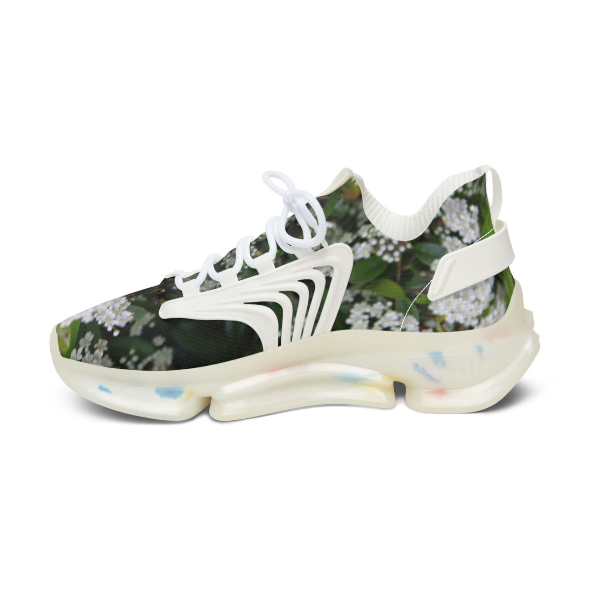 Floral Design Lace-up Athletic Sneaker Footwear