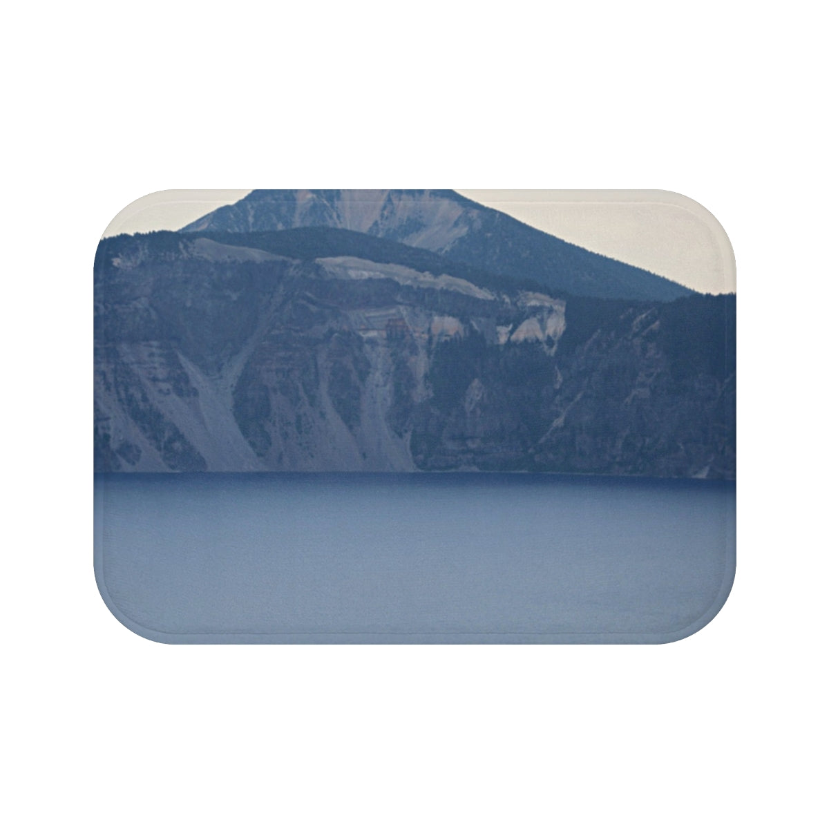 Scenic Mountain and Lake View Bath Mat