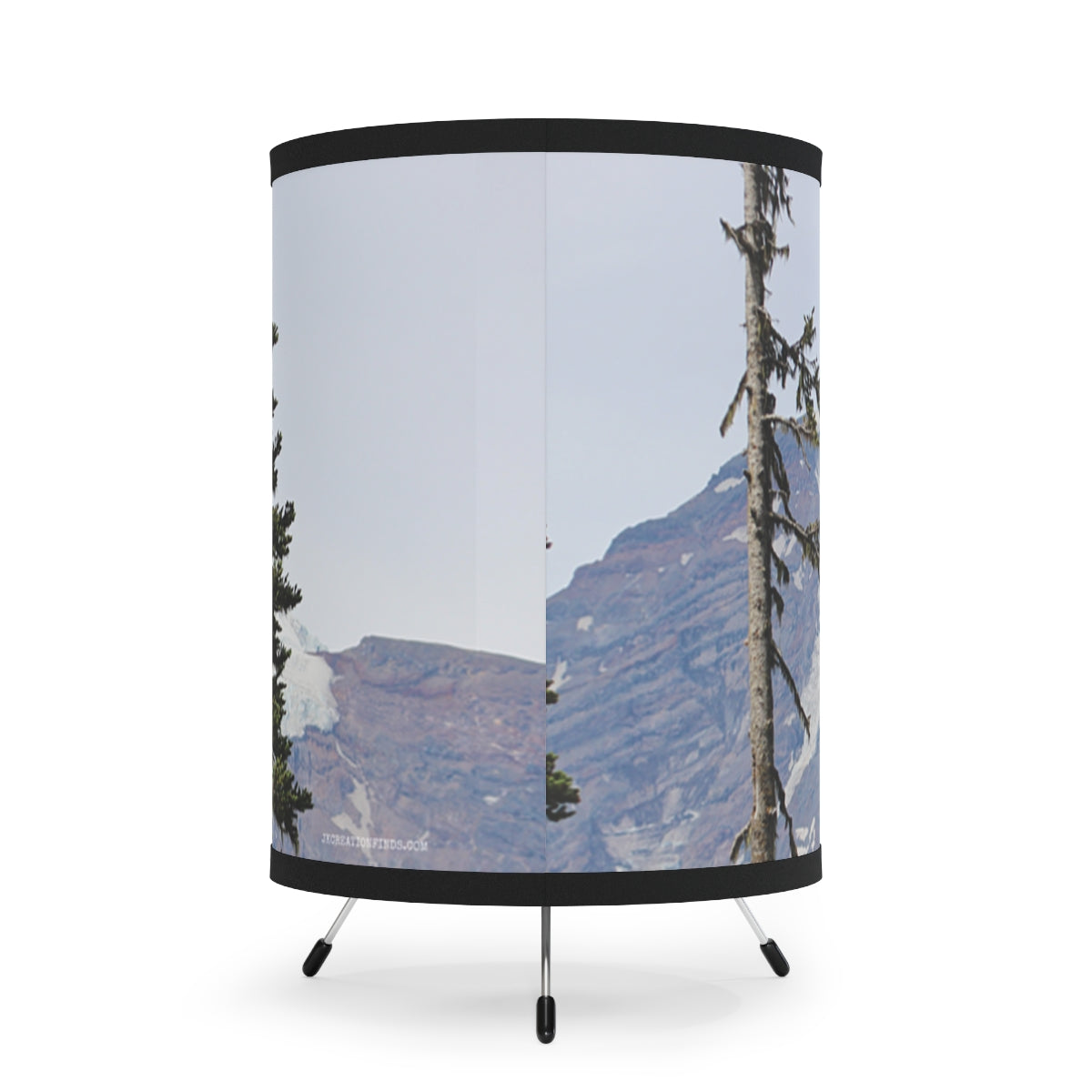 Breathtaking winter mountain landscape artwork lamp