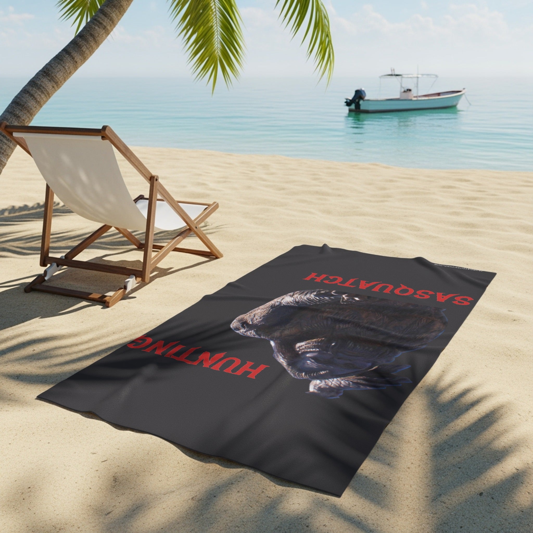 Exclusive Hunting Sasquatch Beach Towel product type