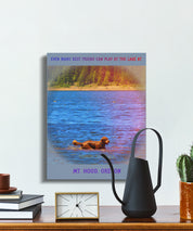 Even Mans Best Friend Can Play At The Lake Art product