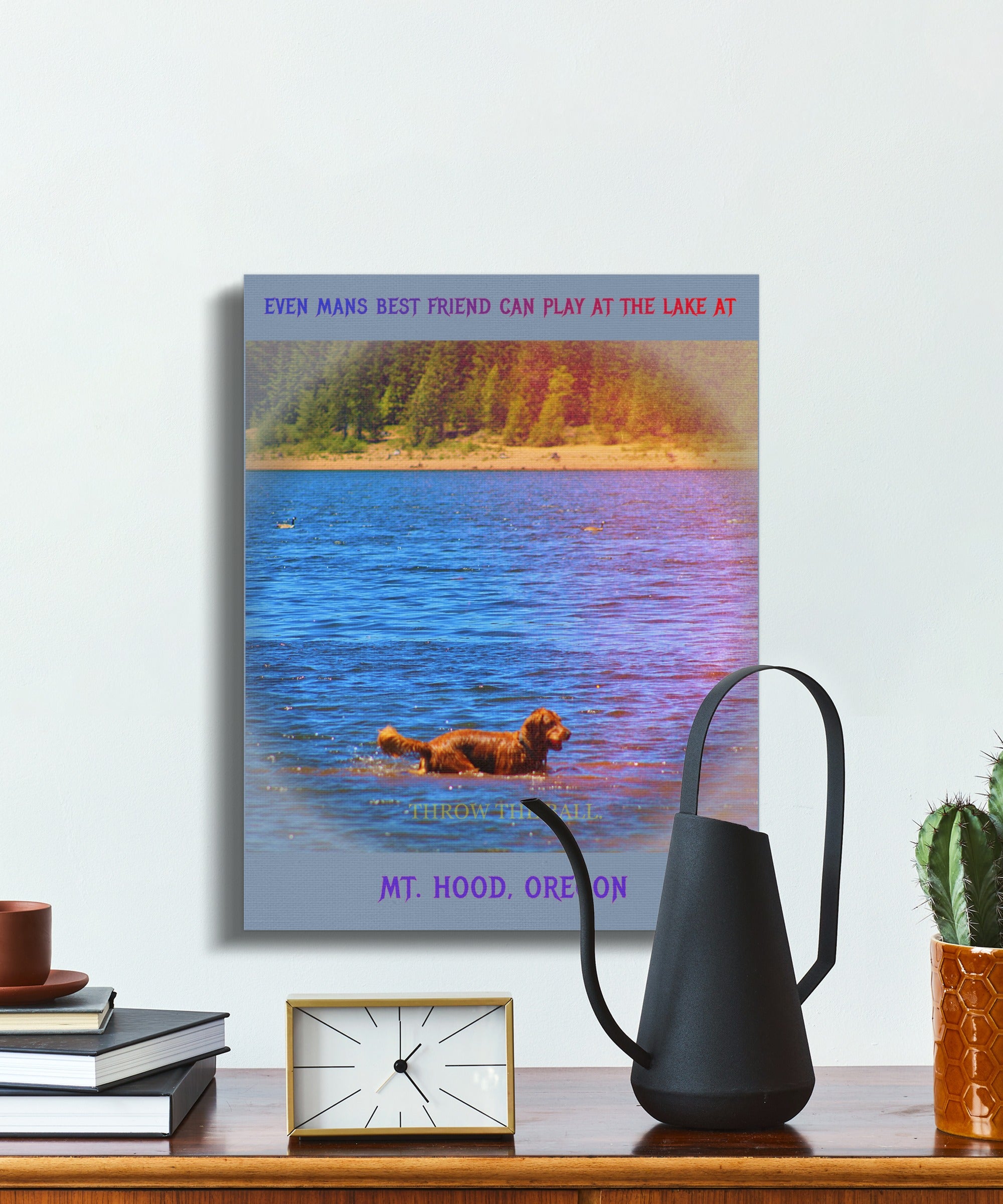 Even Mans Best Friend Can Play At The Lake Art product