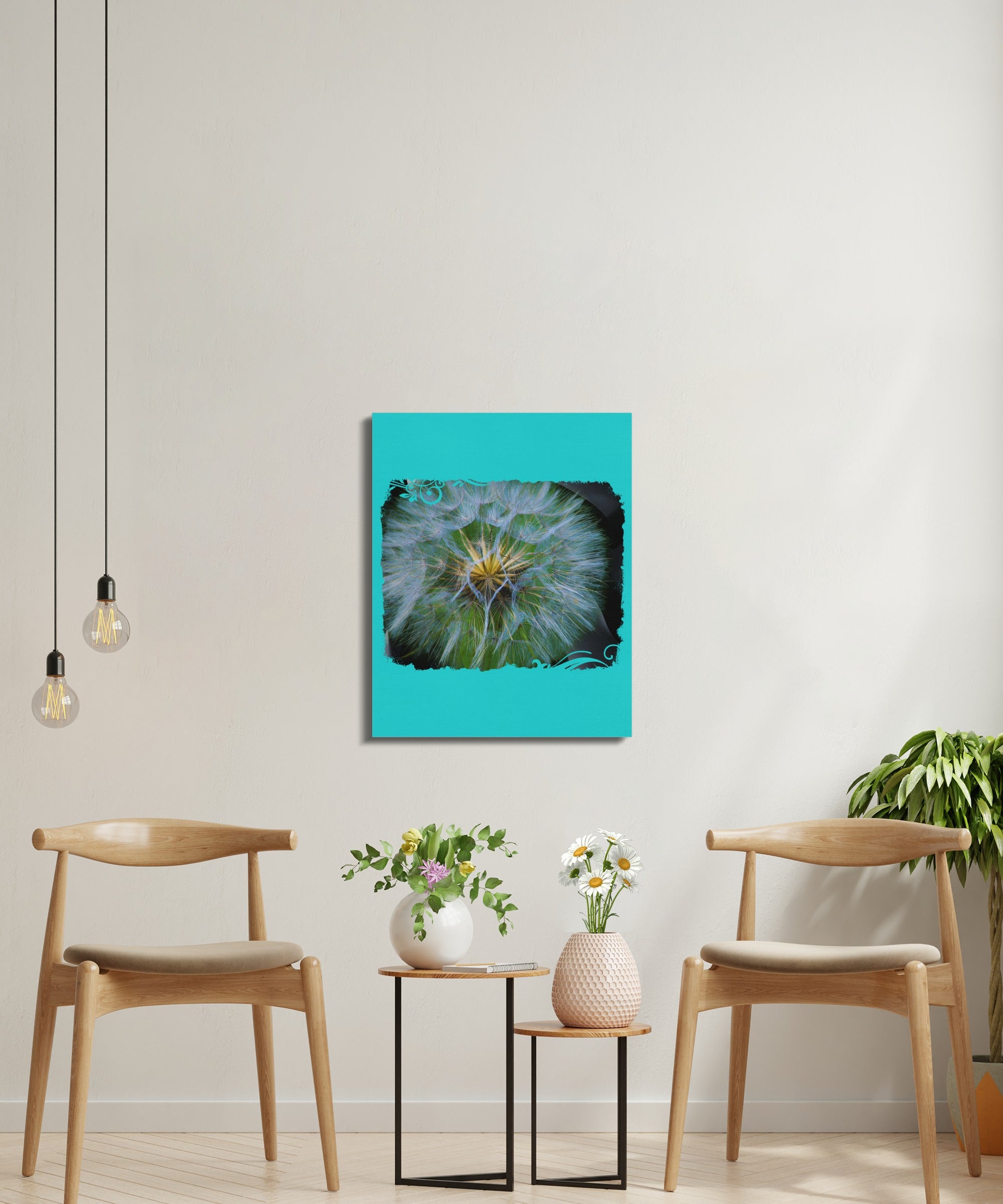 Dandelion with Aqua Background Wall Art product
