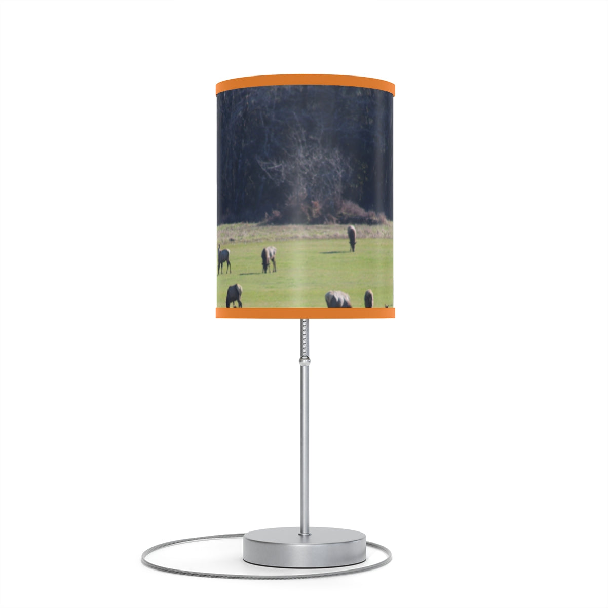 Wildlife Grazing Scene Table Lamp