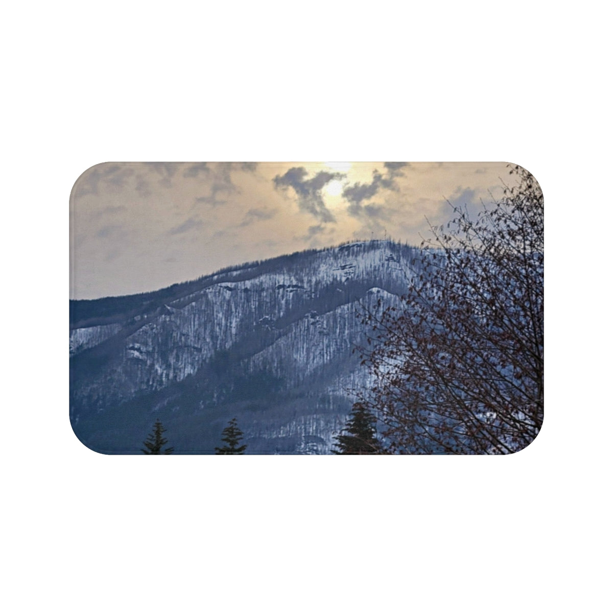 Majestic Snowy Mountain Scene with Trees product