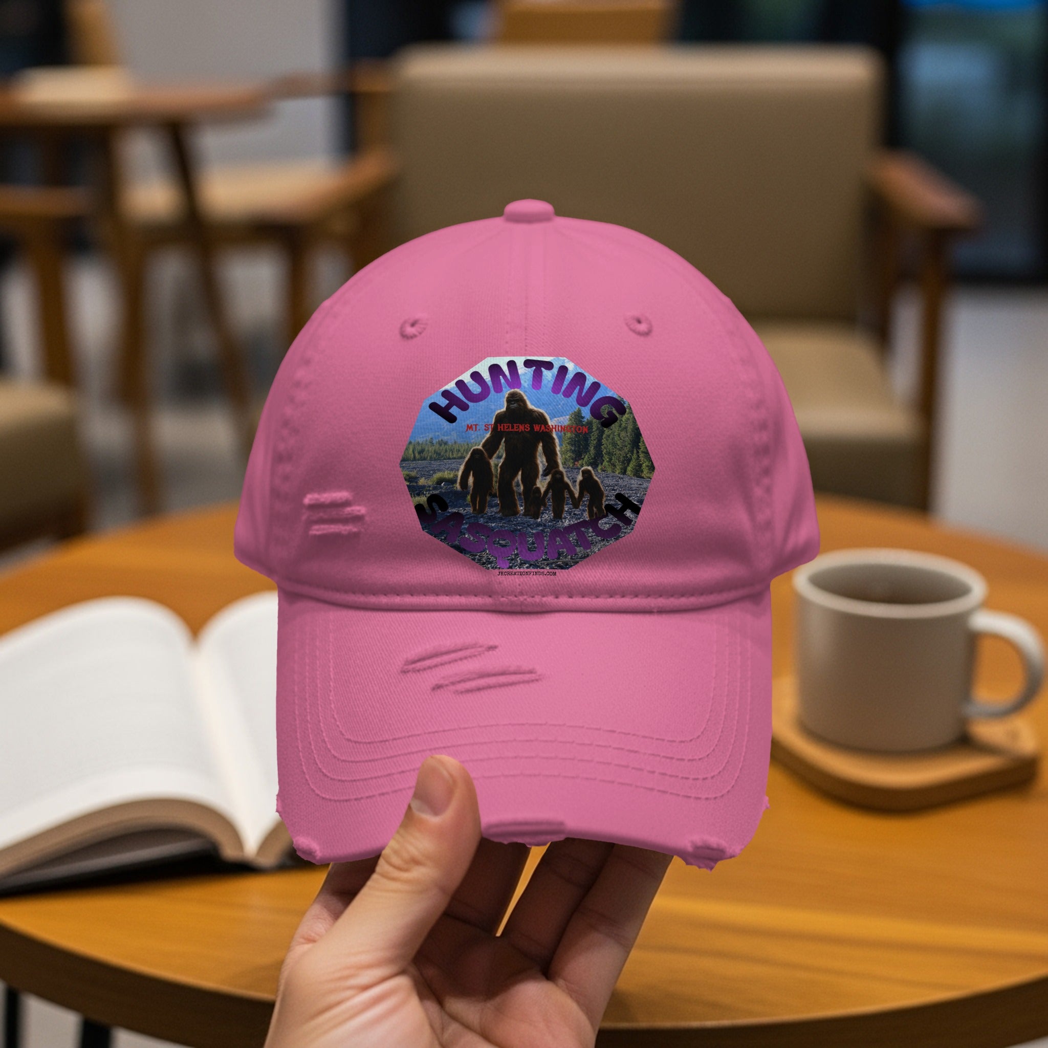 Hunting Bigfoot Embroidered Dad Hat Product