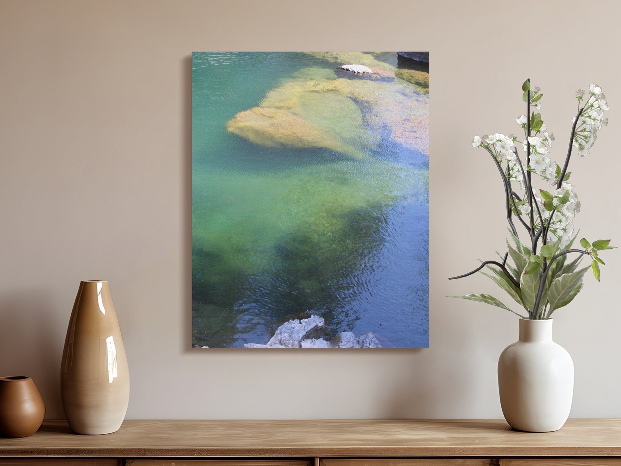 A Beautiful Photograph of a Serene River Scene product