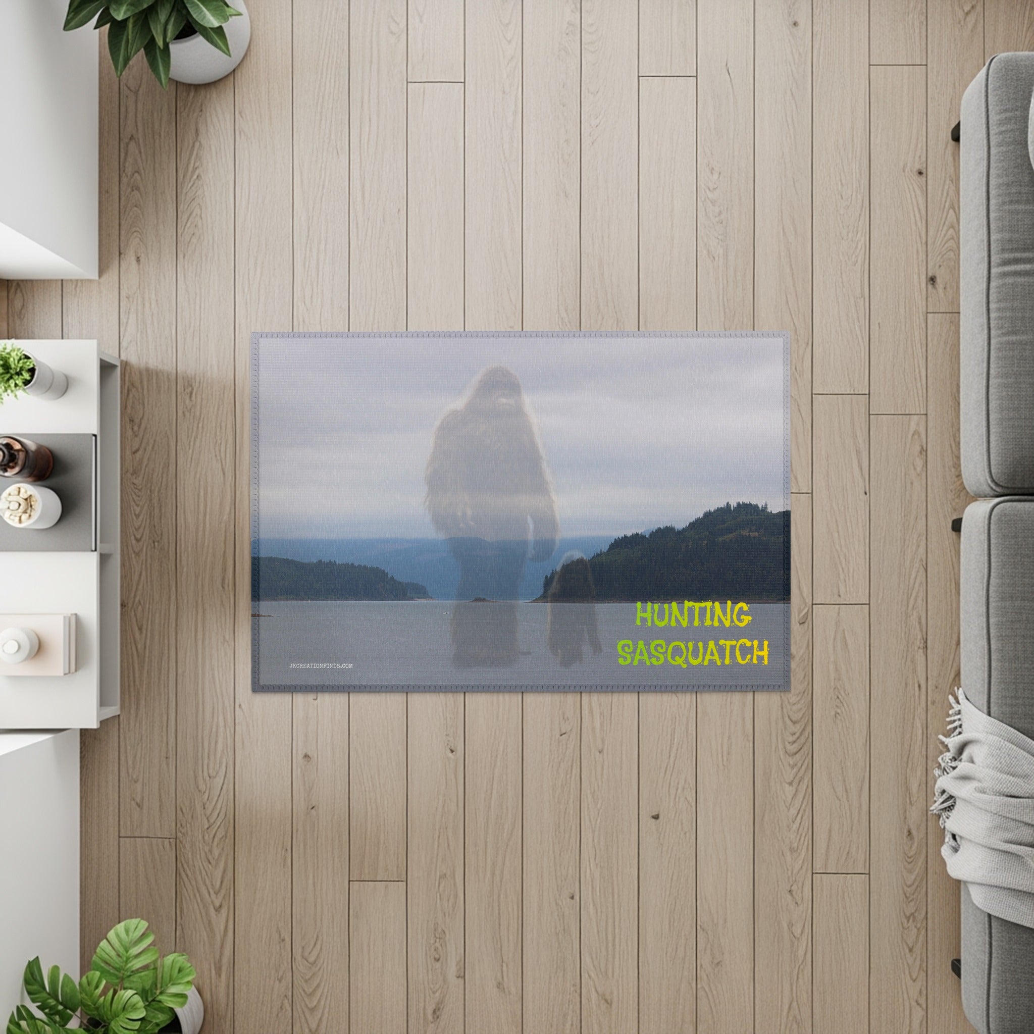 Hunting Sasquatch Scenic Decorative Rug product