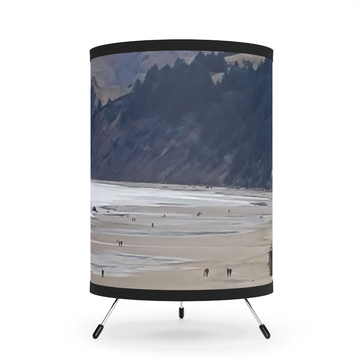 Coastal Landscape Scene Round Lampshade Decor