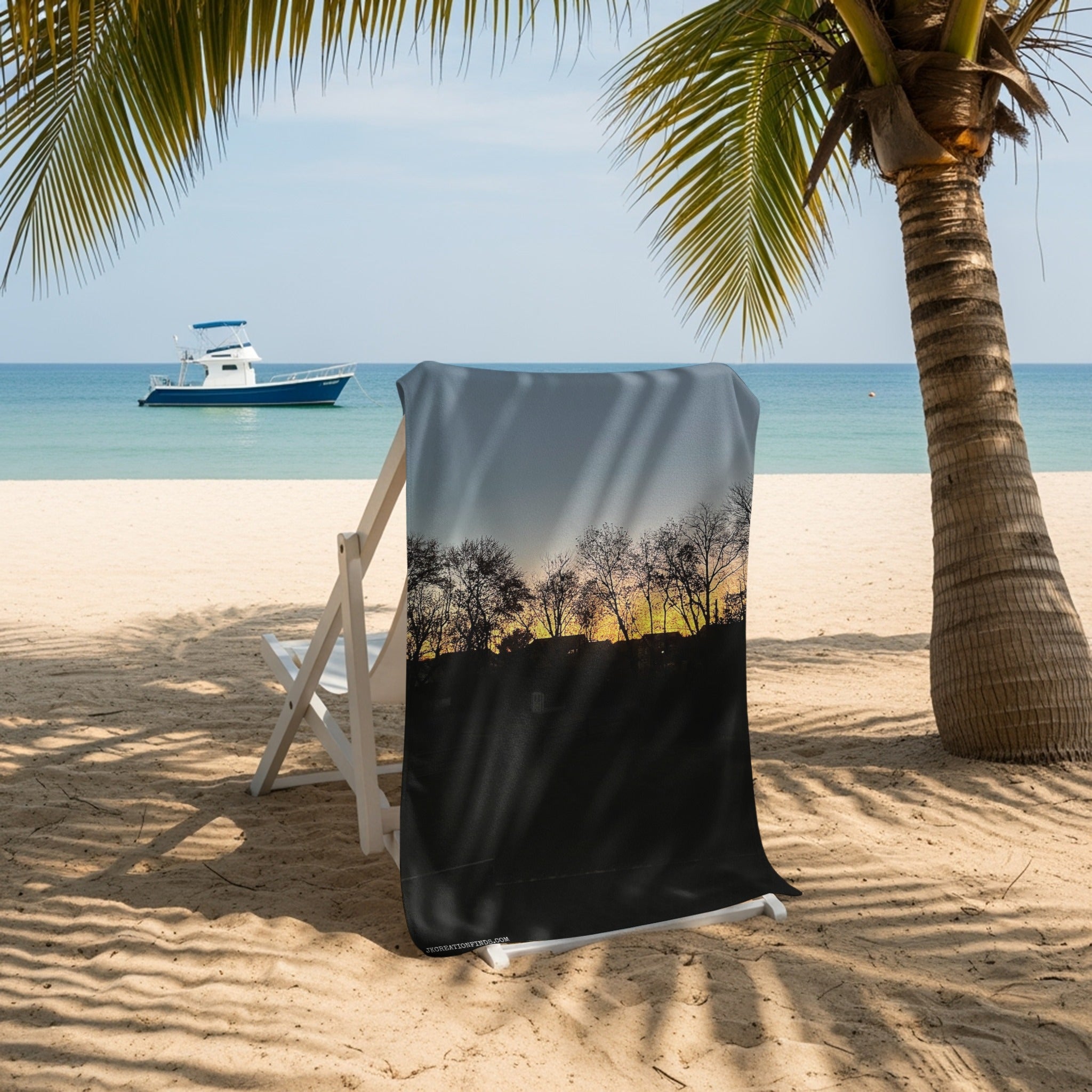 Beautiful Beach Sunset Scene Blanket product